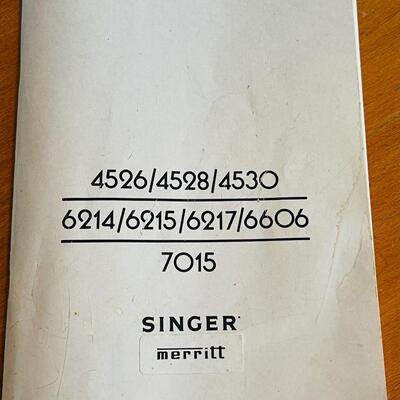 Lot 94  Singer/Merritt Portable Sewing Machine #4530 & Manual