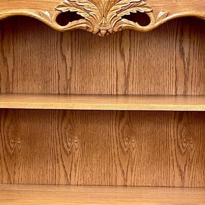 Lot 121  Oak Antique Style Open Book Shelf 