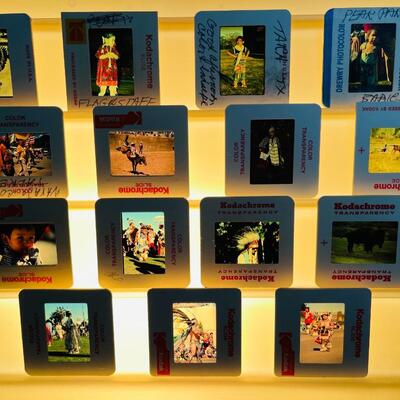 Lot 126  Large Group of 35mm Slides 1978-early 2000s Native American Pow Wows Art Show Rodeos Parades 