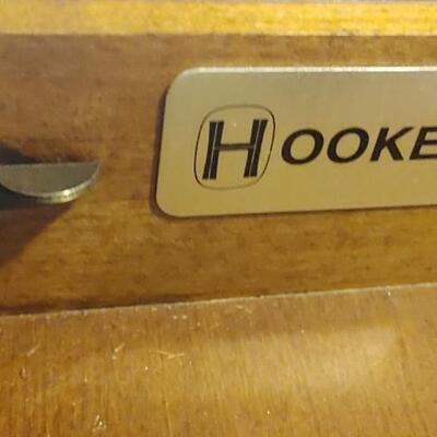 #58 Hooker Furniture Leather Top Executive Knee Hole Desk 