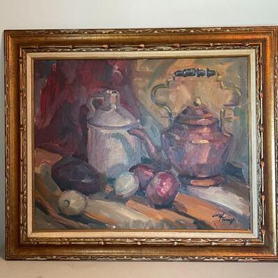 Lot 131  Original Painting on Canvas by Carol Theroux Still Life