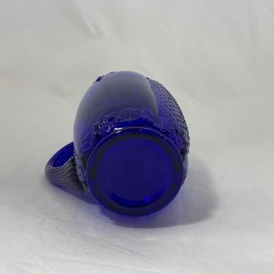-110- Reproduction | Consolidated Glass | Scroll and Net Syrup | Cobalt