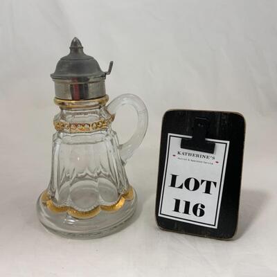 -116- ANTIQUE | 1890s | Riverside Empress | Clear & Gold | Syrup