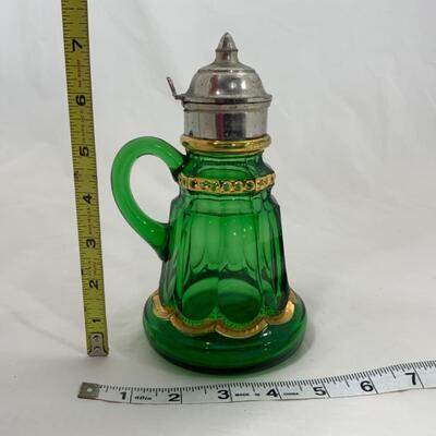 -117- ANTIQUE | 1890s | Riverside Empress | Emerald & Gold | Syrup