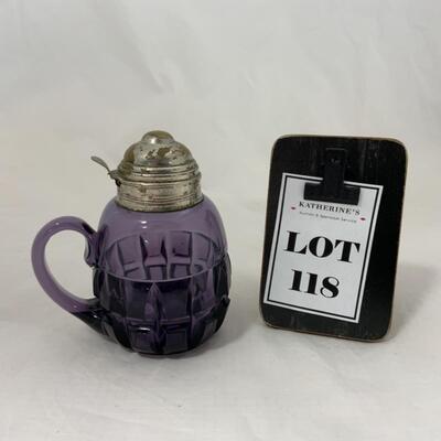 -118- ANTIQUE | Amethyst | Squatty Block-Band Syrup