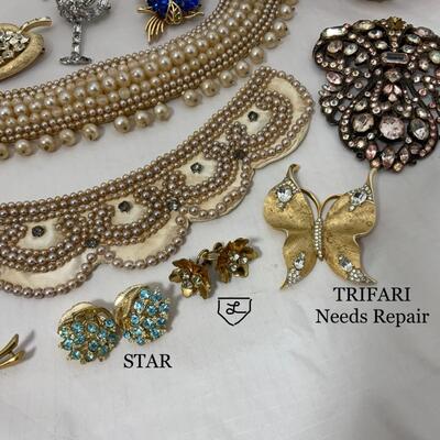 -122- ESTATE JEWELRY | Marked Costume Pieces | Eisenberg | Trifari