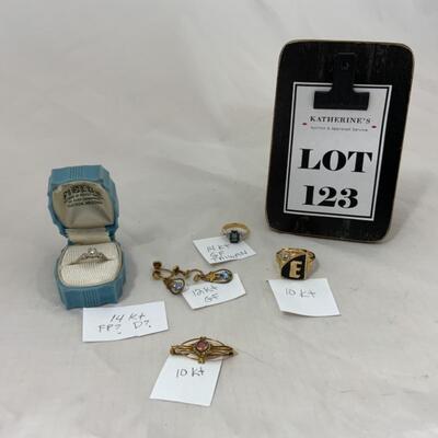 -123- ESTATE JEWELRY | Gold Marked | Gold Filled 