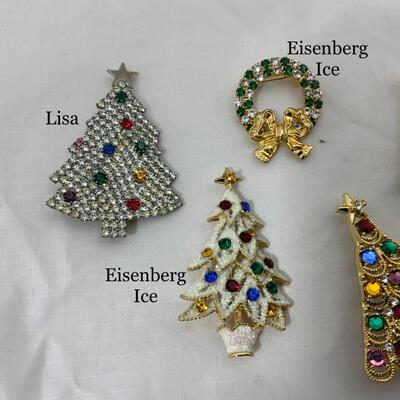 -125- ESTATE JEWELRY | Marked Christmas Pins