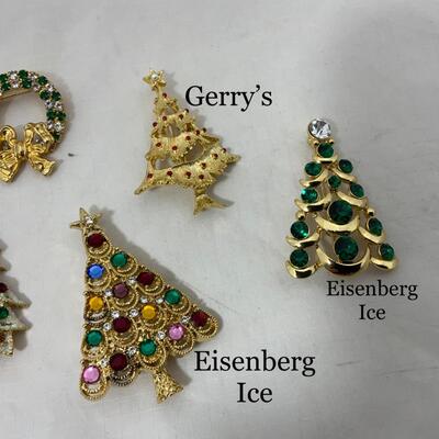 -125- ESTATE JEWELRY | Marked Christmas Pins