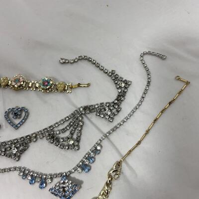 -128- ESTATE JEWELRY | Unmarked Rhinestone Pieces