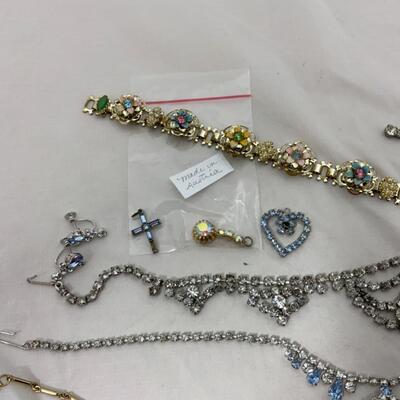 -128- ESTATE JEWELRY | Unmarked Rhinestone Pieces