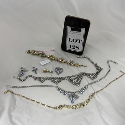 -128- ESTATE JEWELRY | Unmarked Rhinestone Pieces