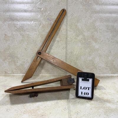 -140- VINTAGE | Wood Tools | Vice | Wooden T Square