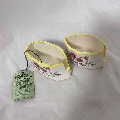 -146- VINTAGE | Buffet Spoon and Fork Stackers