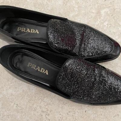 **Prada Black Loafers (Size 37 1/2 EU)