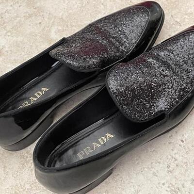 **Prada Black Loafers (Size 37 1/2 EU)
