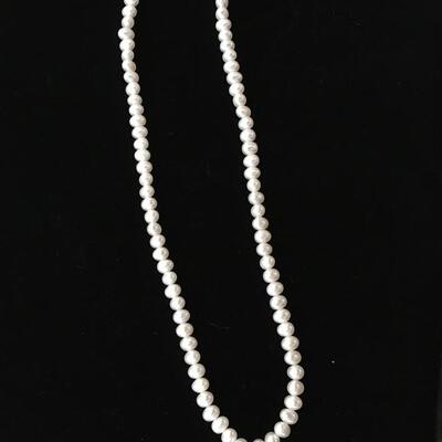 Freshwater Pearl necklace with enameled Oyster Pendant