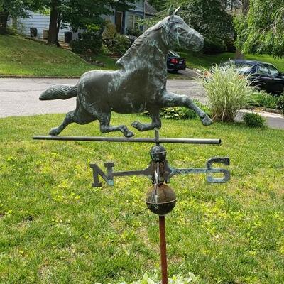 Antique copper horse weathervane