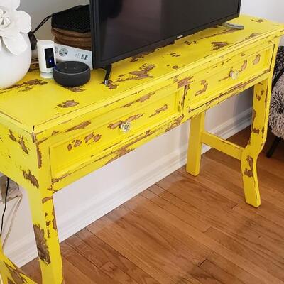 Yellow primitive desk