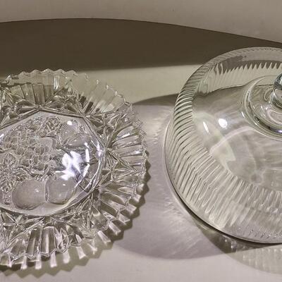 Glass Cake Plate and Dome Cover -Item #416