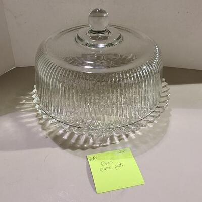 Glass Cake Plate and Dome Cover -Item #416