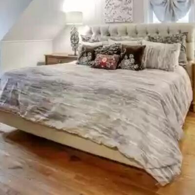King size bed-- mattress not included