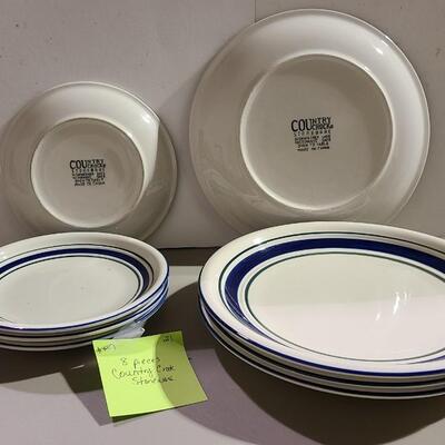8 Piece Country Crock Stoneware Plates -Item #427
