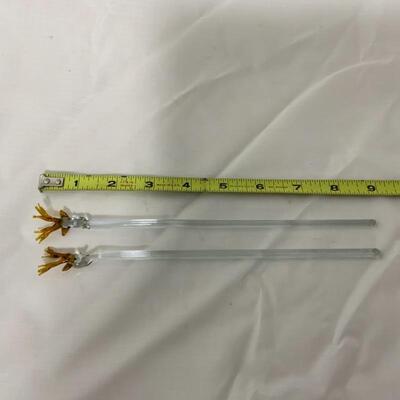 -152- VINTAGE | Northwood Blue Chrysanthemum Sprig Spooner | Swizzle Sticks 