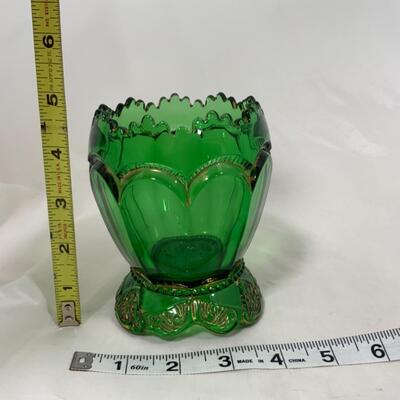 -154- ANTIQUE | Emerald Spooner | Gold Accent