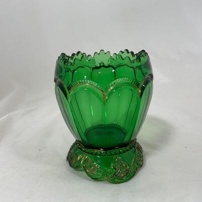 -154- ANTIQUE | Emerald Spooner | Gold Accent