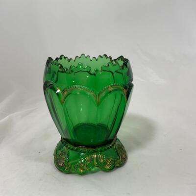 -154- ANTIQUE | Emerald Spooner | Gold Accent