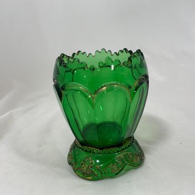 -154- ANTIQUE | Emerald Spooner | Gold Accent