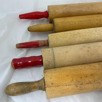 -156- VINTAGE | Five Rolling Pins | One Masher