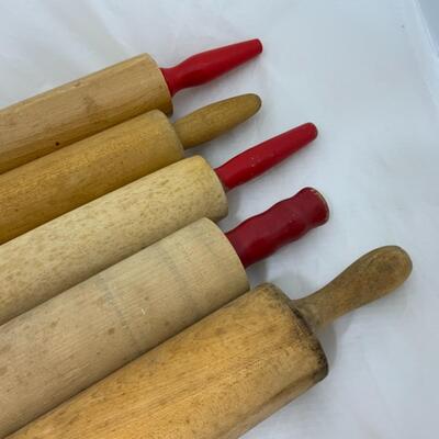 -156- VINTAGE | Five Rolling Pins | One Masher