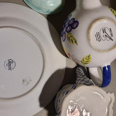 Lot of 14 Misc. Items Avon TeaPot, Avon soap dish -Item #442