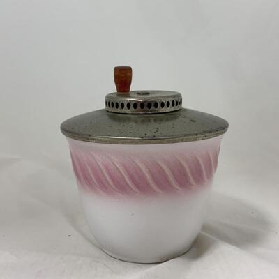-159- VINTAGE | Stoneware Whipper Jar | Rotary Handle