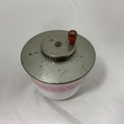 -159- VINTAGE | Stoneware Whipper Jar | Rotary Handle