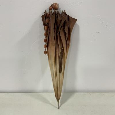 -162- VINTAGE | Womenâ€™s Umbrella | Parasol | Beaded Handle