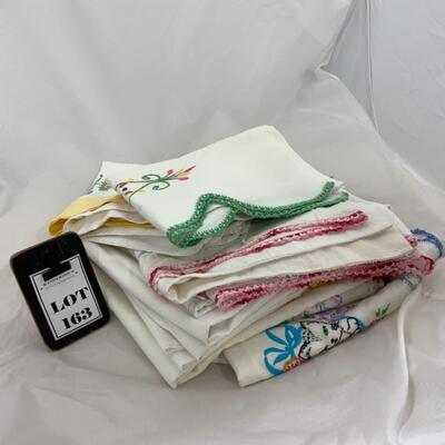 -163- VINTAGE | Linen Pillowcases | 17 total | Sets | Singles
