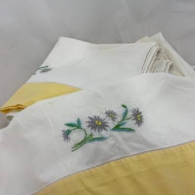 -163- VINTAGE | Linen Pillowcases | 17 total | Sets | Singles