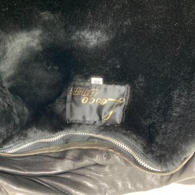 -168- VINTAGE | Black Leather Jacket | Lesco Leather | size 46
