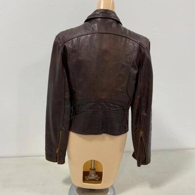-169- VINTAGE | Womenâ€™s Brown Leather Jacket | Lesco | Size 16