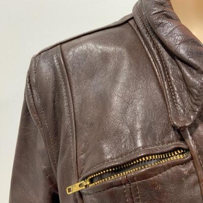 -169- VINTAGE | Womenâ€™s Brown Leather Jacket | Lesco | Size 16