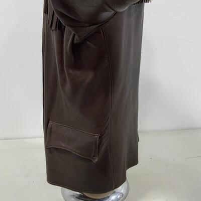 -170- VINTAGE | Genuine Deerskin Leather Jacket | Size 42 | Fringe