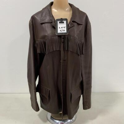 -170- VINTAGE | Genuine Deerskin Leather Jacket | Size 42 | Fringe