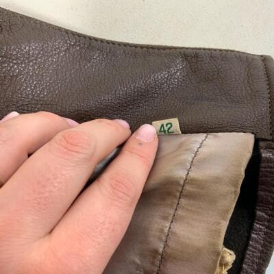 -170- VINTAGE | Genuine Deerskin Leather Jacket | Size 42 | Fringe