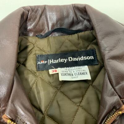 -171- VINTAGE | Harley Davidson | Leather Jacket | Size 38