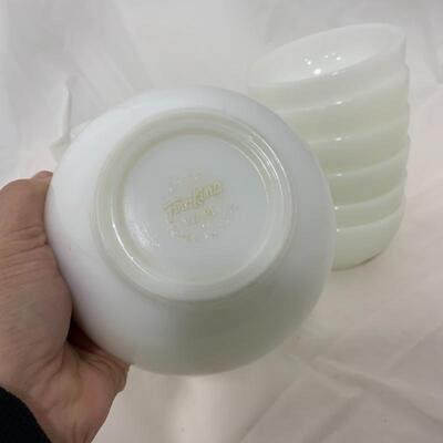 -173- VINTAGE | TWELVE White Fire King Chili Bowls | Milk Glass