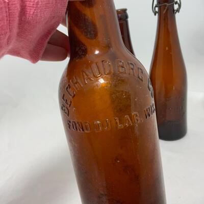 -176- VINTAGE | Wisconsin Soda Bottles | Ripon | West Bend | Fond du Lac