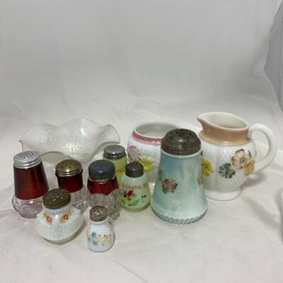 -178- ANTIQUE | Sugar Shaker | Cosmos | Ruby Flash | Souvenir Glass